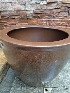 Large-caliber Jingdezhen ceramic flowerpot large water tank lotus lily bowl lotus home garden extra-large flower
