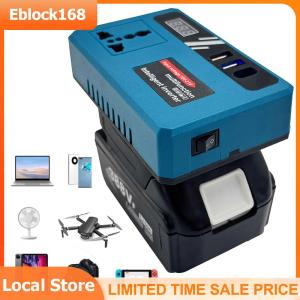 DC18V/21V To 220V AC Battery Power Inverter Dual USB DC5V Interface Power Supply Inverter Lightweight Outdoor Battery Inverter