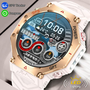 LIGE New Smart Watch Men GPS Outdoor 3ATM Waterproof Built-in ChatGPT AI Voice Assistant Compass Altimeter Barometer Sport Smart Watch For Men