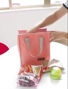 Canvas Thermal Bag Lunch Bag Hand Carry Baunan Waterproof Washable Lunch Bag Cooler Bag Storage Bag
