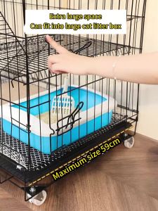 cat cage heavy duty cat house Foldable Sturdy Large Space pet cage with Wheels Cat Condo