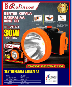 Rolinson Senter Kepala Profesional 30W Rechargeable Ring 46 Rolinson RL 2042 - SC