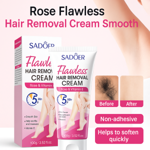 Flawless Hair Removal Cream No Residue Painless Depilatory Cream Smooth Underarm Rose Hair Removal Cream No Stimulation Body Care
