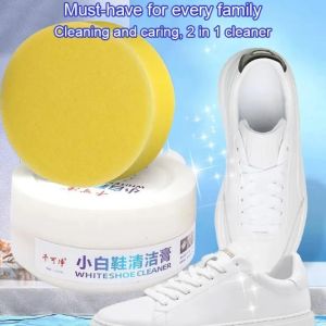 KRIM PEMBERSIH SEPATU INSTANT WAX WHITE SHOES DENGAN BUSA SPONS ASLI