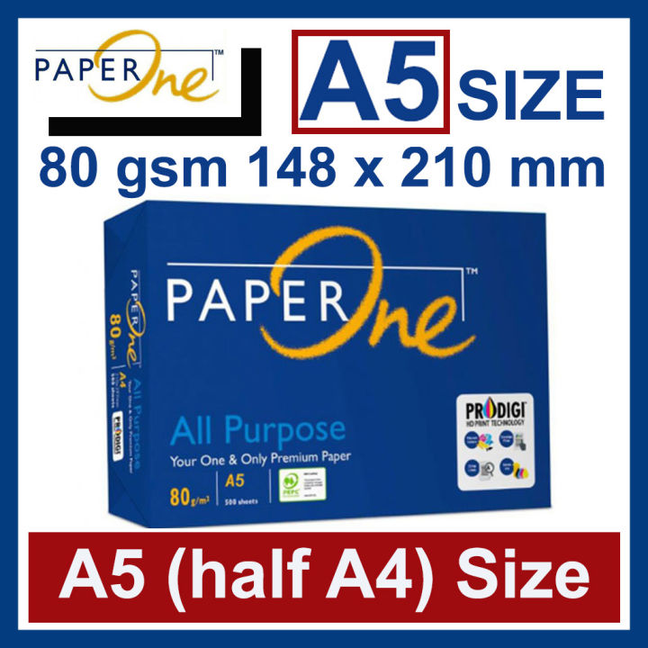 A5 80Gsm Paperone Copy Paper (10 reams per box) [PreCut to HALF of A4