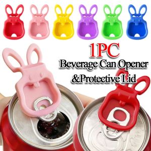 CANICECA Colorful Beverage Can Opener and Protective Lid Always on And Off Handheld Can Opener Durable Small Sealer For Parties Barbecubeach