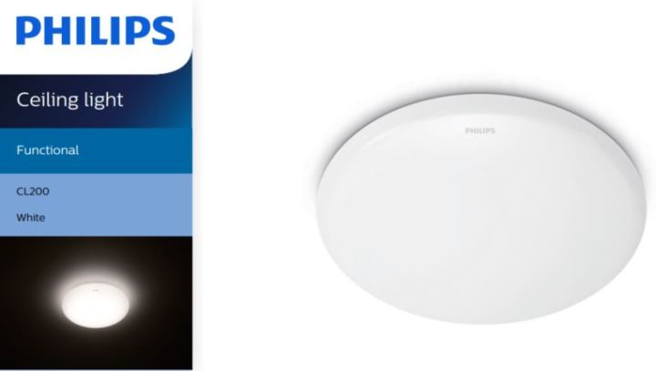 PHILIPS LED Ceiling light CL254 Series Round Cool White light 4000K Cool Daylight 6500K 12W 17W 20W Silver White Edge Color Bright Energy Saving For Bedroom Living room Kitchen Store Room