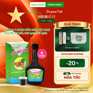 Combo 6 chai Long Đởm Giải Độc Gan Dược Bình Đông Chai 280ml - Thanh nhiệt giải độc mát gan