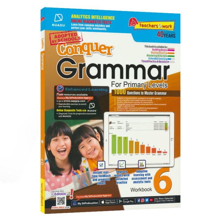 SAP Conquer Grammar Workbook 6 Sixth Grade English Grammar Workbook ...