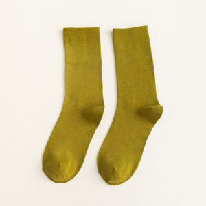 (MG) Korea Plain Crew Comfortable High Long Sock Candy Women Socks Men Sneakers Shoes Stoking Stokin Muslimah