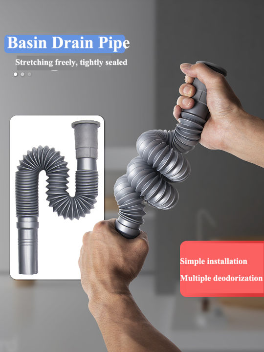 Bathroom Sink Drain Pipe Kitchen Wash Basin Drainer Flexible Drain Pipe Sink Outlet Tube Lazada PH