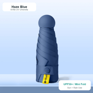 【Fireheart Warrior】 8-Rib UPF50+ Mini Pocket Umbrella UV Protection Compact Portable Sun Rain Umbrella for Travel
