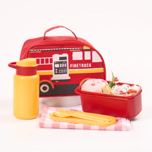 Paket Tempat Makan anak car series Lunchbox botol free sendok garpu set Tas FIRE TRUCK CAR SERIES LUNCH BAG