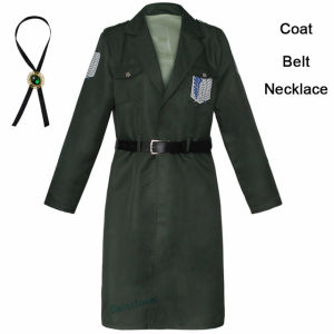 Anime Attack on Titan Cosplay Season Mikasa Ackerman Survey Corps Levi Eren Jager Cosplay Uniform Scout Regiment Jacket Halloween Costume