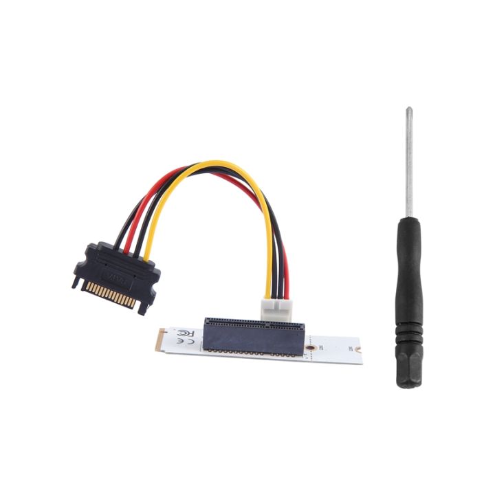 NGFF M.2 to PCI-E 4X Riser Card M2 Key M to PCIe X4 Adapter with LED ...