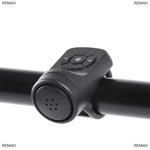 [COD] REMAI0 Bicycle Electric Horn Black ABS USB Rechargeable Bicycle Cycling Bell Speaker Ring Bike Accessories Loud Handlebar Alarm Ring