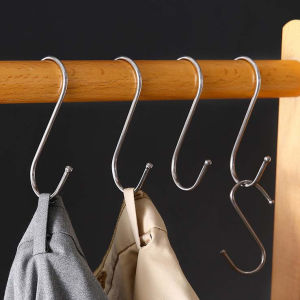 [Mua 10 tặng 1] Set 3 Móc Chữ S INOX Treo Đồ Quần Áo Hàng Hóa Đa Năng Siêu Chắc (Có Đầu Tròn)