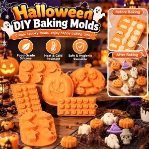 Halloween Baking Mould Halloween Cake Mould Cake Chocolate Mould Festive Design Easy Release Reusable Kitchen Baking Tools