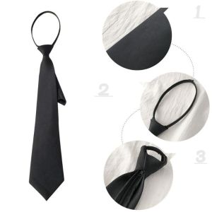 【Clearance】College Style Lazy Tie All-match Student Zipper Tie Type Bow Trend Arrow Adjustable School Uniform Zip Tie