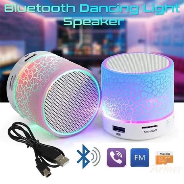 MINI PORTABLE WIRELESS SPEAKER BLUETOOTH WITH DANCING LED LIGHT | Lazada PH