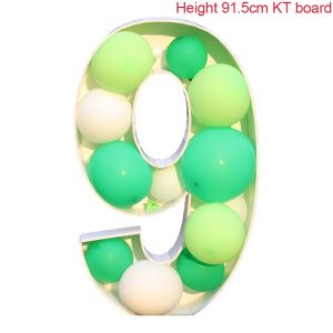 Height 73/91.5cm KT Board Number Box Large Number Mosaic Balloon Frame DIY Number 0-9 Balloon Filling Box kids Adult Birthday Party