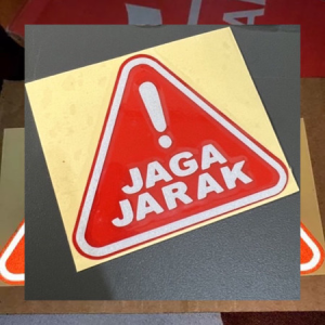 0726 sticker cutting helm jaga jarak dan awas nabrak stiker cuting motor bisor helmet peringatan jagajarak dan awas nabrak stickercuting