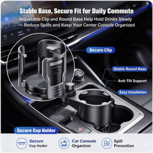 Car Cup Holder Universal Multifunctional Car Drink Holder Auto Cup Holder Stand Organizer Large And Small Sizes With Lock Switch SB2099