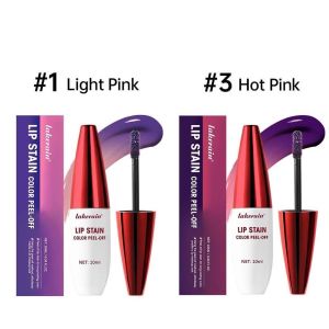 MOLISAN 2pcs Makeup Peel-off Lip Gloss Long Lasting Lipsticks Lip Glaze Set Easy To Apply Fruit Fragrance Matte Lip Stain Women