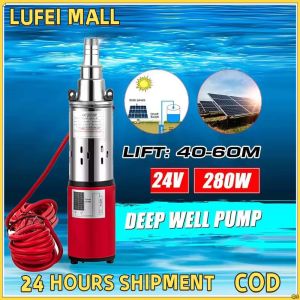 12V 40M-60M Lift Max Flow 6M3/H Submersible Water Pump Solar Energy Deep Well Pump
