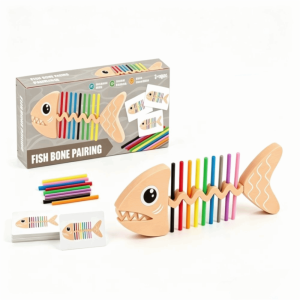 SVSAKZ168 30 Flash Cards Montessori Educational Toys 18 Color Sticks Fishbone Structure Color Matching Game Montessori Inspired Puzzle Design Fine Motor Training Toys Kids Gift