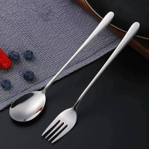 Home Signature 1 Pair Korean Style Spoon Cutlery Set Stainless Steel Spoon & Fork