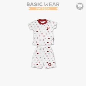 FLUFFY - SETELAN PENDEK OBLONG BOLD SERIES FLUFFY - SETELAN BAJU ANAK - BAJU TIDUR ANAK - BAJU BAYI
