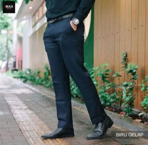KSW Celana Pria Panjang Formal Kantor Slimfit Wol Adem Tidak Berbulu Size 27 samapi 38