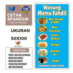 Cetak Spanduk Banner WARUNG MAMA FAHDIL Costom Desain