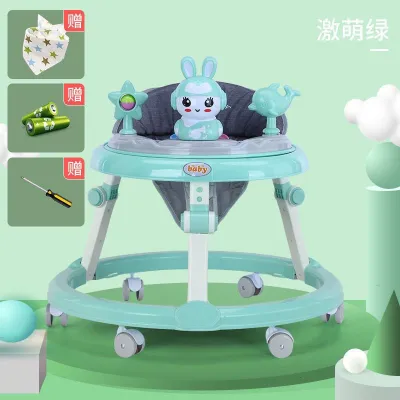 **Malaysia Seller** Baby Walker with Music Anti-O-Leg Foldable Portable Folding Adjustable Height Push Walkers Toddler Rabbit