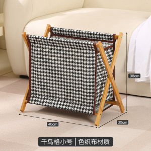 Large capacity folding dirty laundry basket wood material dirty clothes storage basket laundry bag