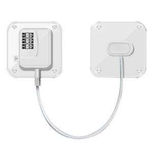 Hamshmoc ที่ล็อคตู้แบบผสมป้องกันการเปิดล็อคสำหรับเด็กมัลติฟังก์ชั่นพร้อมกุญแจติดตั้งได้ง่ายป้องกันไม่ให้เด็กเปิดเพื่อป้องกันความปลอดภัยของเด็ก