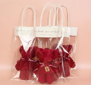 DOUBLE HAPPINESS LITTLE BEAR FACE TOWEL WEDDING TOWEL