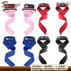 [Winnereco Flagship Mall] 4 Pairs Weight Lifting Training Wrap Non Slip Fitness Wrist Belt Wrist Support Strap for Strength Training