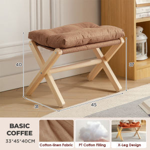 Roco Kerusi Kaki Sofa Bangku Kecil Footstool Sofa Solid Wood Folding Stool Footrest Stool Shoe Changing Stool