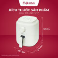 Nồi chiên không dầu mini FUJIHOME A3 dung tích 3,2 lít công suât lớn 1300w thực phẩm chín nhanh đều, bảo hành điện tử toàn quốc 24 tháng. 
