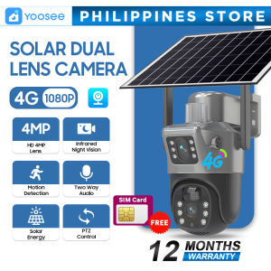 V380 PRO T5 8MP 4K Dual Lens Solar Surveillance Camera 12000mAh 4G SIM Card 8X Zoom PTZ IP Cam PIR Human Motion Detection Smart CCTV