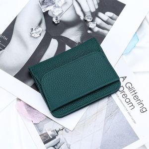 Royal Bagger Japanese Style Short Wallets for Women Fashion Genuine Cow Leather Litchi Pattern Folding Small Wallet Purse 2212