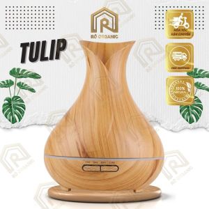 (HCM) Máy Khuếch Tán Tinh Dầu Tulip Xông Hương Thơm Tạo Độ Ẩm Thơm Phòng Kháng Khuẩn - Rô Organic