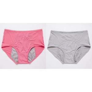 Phụ Nữ Quần Sinh Lý Quần Lót Cạp Cao Chống Rò Rỉ Kinh Nguyệt Lụa Lạnh Ngoài Đáy Quần Lớn Thoáng Khí Cộng Với Kích Thước Hot Bán