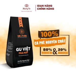 Cà Phê Nguyên Chất Gu Việt Pha Máy 500g vị đậm vừa béo nhẹ hậu cân bằng Mr. Phin Coffee