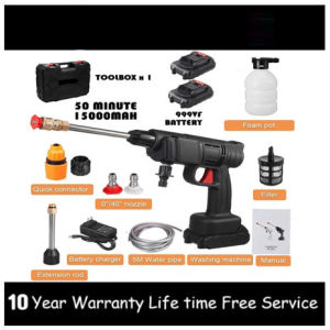 Cordless Water Jet Water Gun Portable Car Wash High Pressure Water Jet Machine 999VF Battery