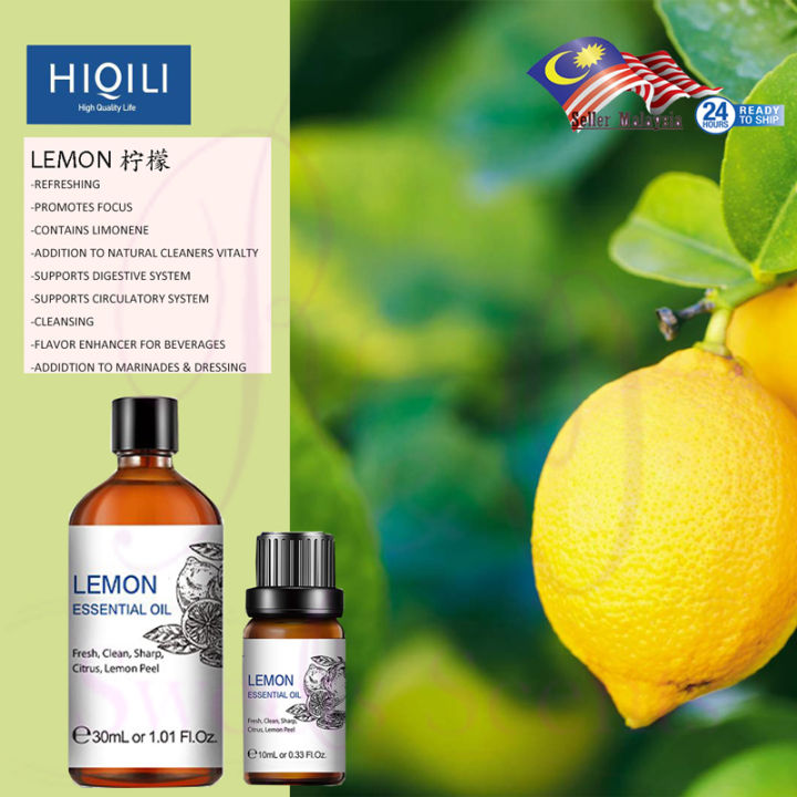 HiQiLi Lemon Essential Oil 100% Pure Natural Therapeutic Grade For ...