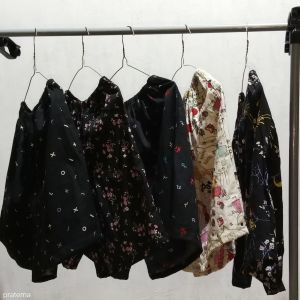 Celana Pendek Wanita Jumbo Motif Floral/Garis Casual Regular Fit