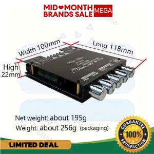 ZK-TB21 Portable Bluetooth 2.1 Channel Digital Amplifier 160W*2+220W para sa Car at Home Audio